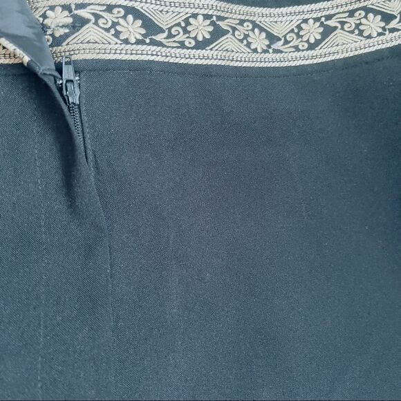 atmosphere Black Front Zipper Pencil Skirt Sz 10 - Picture 5 of 13